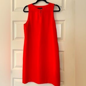 Lauren Ralph Lauren orange midi lined dress size 10